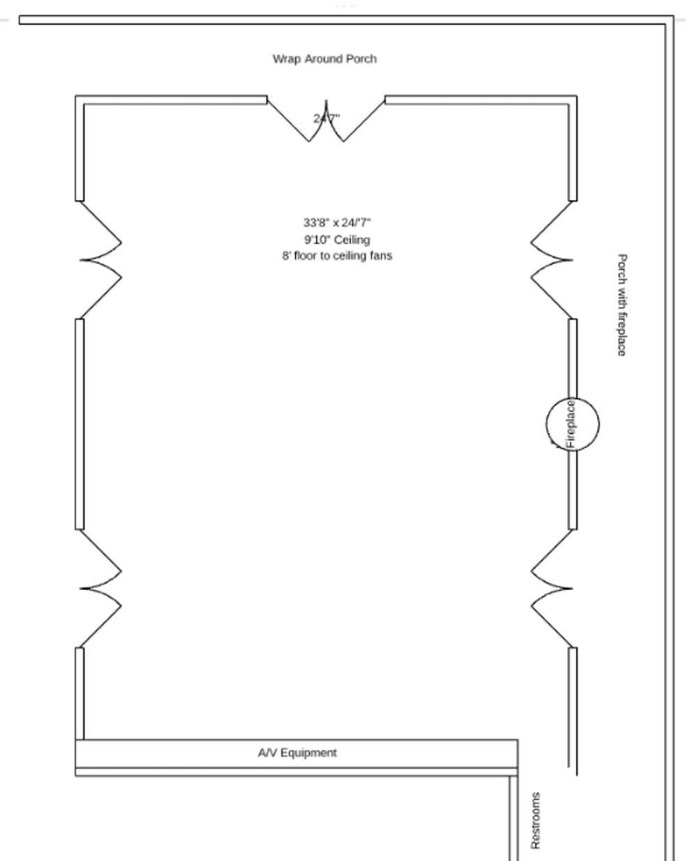 floor plan of the events area